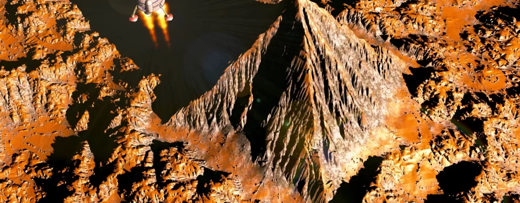 O Vale das Pirâmides em Marte